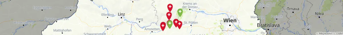 Map view for Pharmacies emergency services nearby Pöggstall (Melk, Niederösterreich)